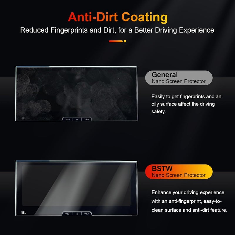 BSTW for 2024 Toyota bZ4X Screen Protector for 2023-2025 Subaru Solterra Limited/Touring & 2023-2025 Toyota bZ4X XLE 12.3-Inch Display Accessories Soft Nano Protective Film 2PCS (bZ4X 12.3-In Nano) - Image 2